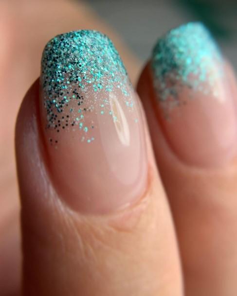 Breathtaking Green Ombre Nail On Girl