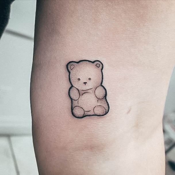 Breathtaking Gummy Bear Tattoo On Girl Simple Small