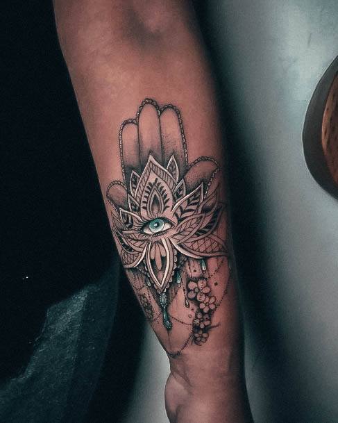 Breathtaking Hamsa Tattoo On Girl