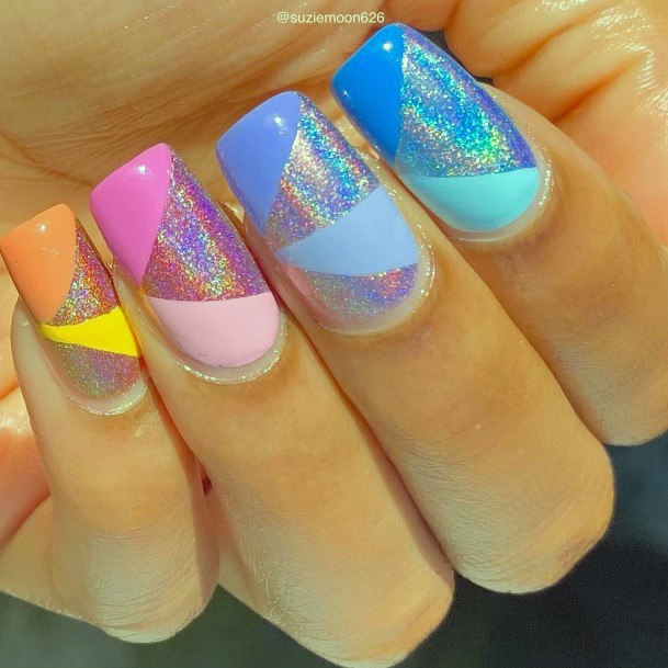 Breathtaking Holographic Nail On Girl