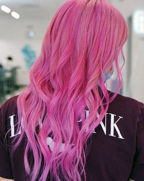 Breathtaking Hot Pink Hairstyles On Girl