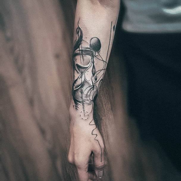 Breathtaking Hourglass Tattoo On Girl Forearms