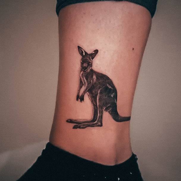 Breathtaking Kangaroo Tattoo On Girl