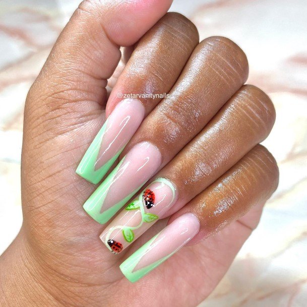 Breathtaking Ladybug Nail On Girl