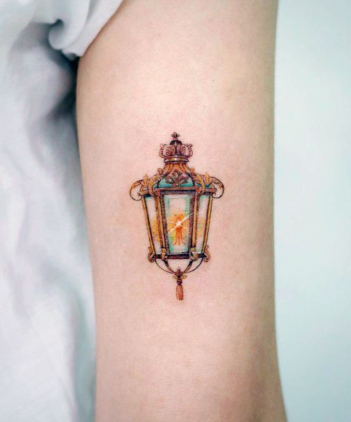 Breathtaking Lantern Tattoo On Girl