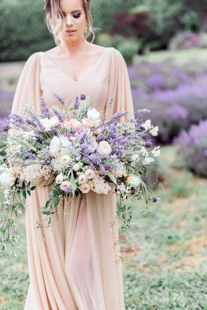 Breathtaking Lavender And White Flowers Wedding