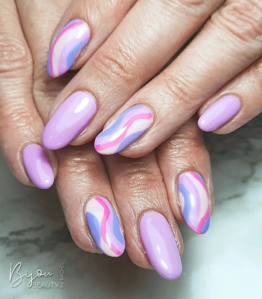 Breathtaking Lilac Nail On Girl