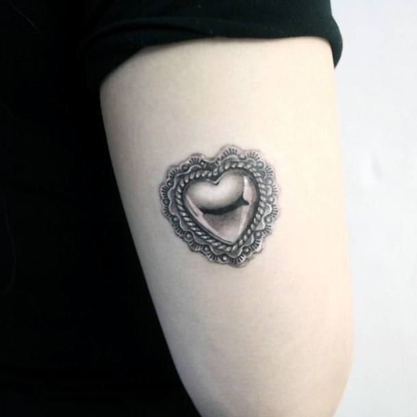 Breathtaking Locket Tattoo On Girl