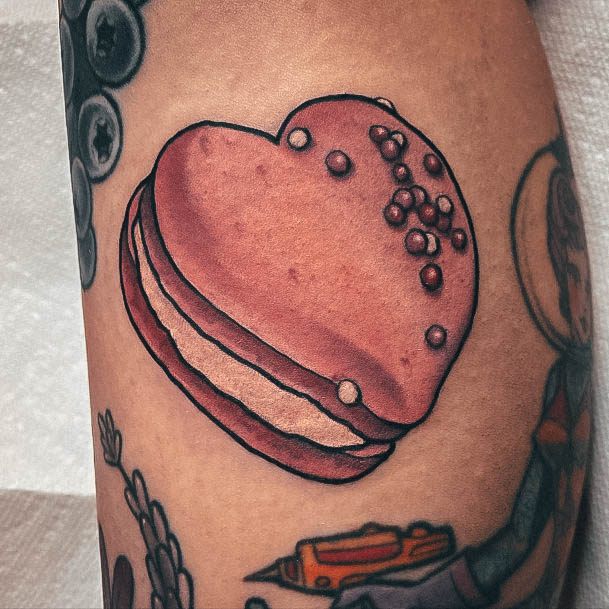 Breathtaking Macaron Tattoo On Girl