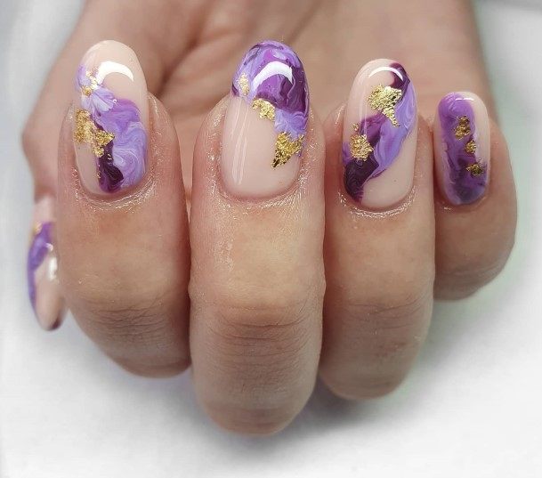 Breathtaking Marble Nail On Girl