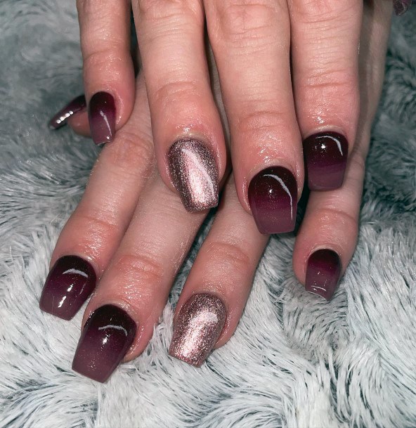 Breathtaking Maroon Dress Nail On Girl