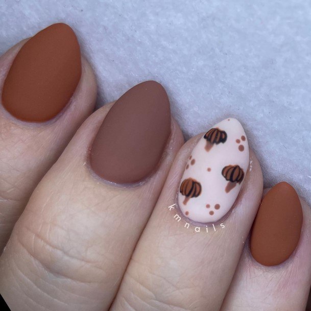 Breathtaking Matte Fall Nail On Girl