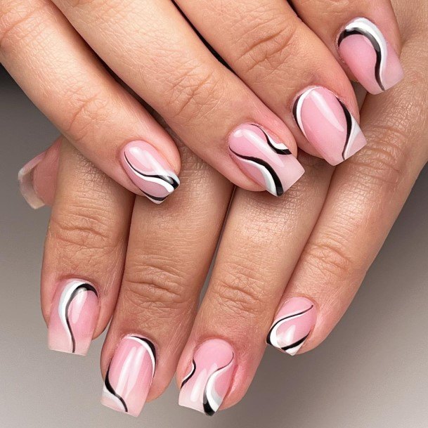 Breathtaking Monochrome Nail On Girl