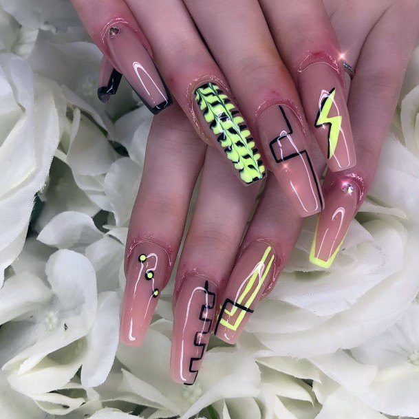 Breathtaking Neon Yellow Nails Women