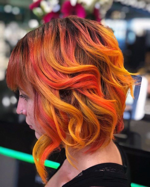 Breathtaking Orange Ombre Hairstyles On Girl