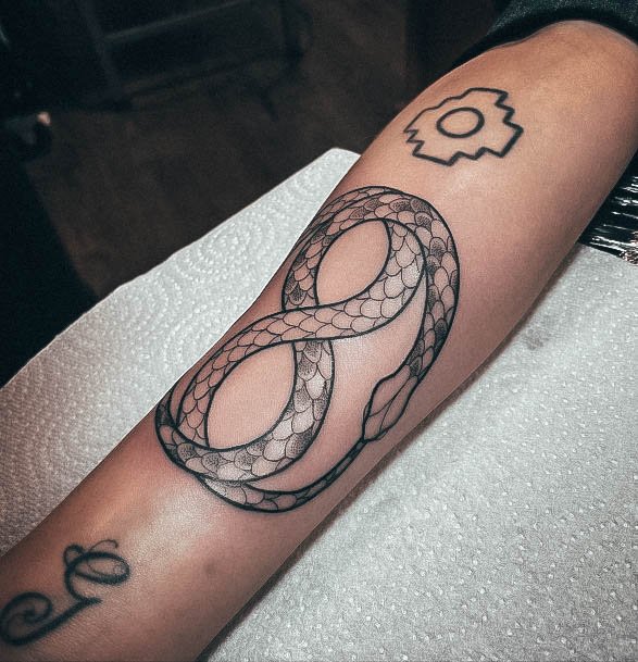 Breathtaking Ouroboros Tattoo On Girl