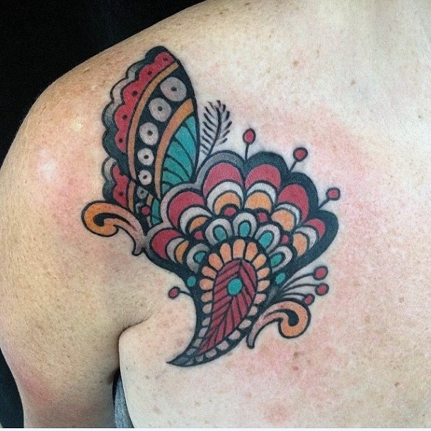 Breathtaking Paisley Tattoo On Girl