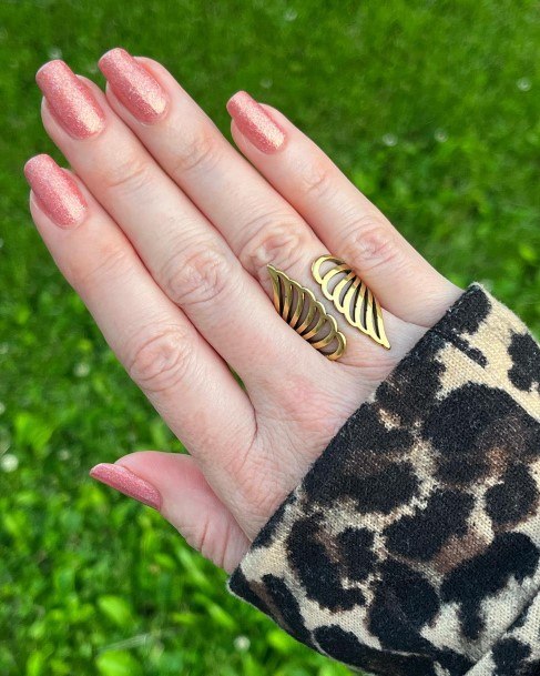 Breathtaking Peach And Pink Nail On Girl