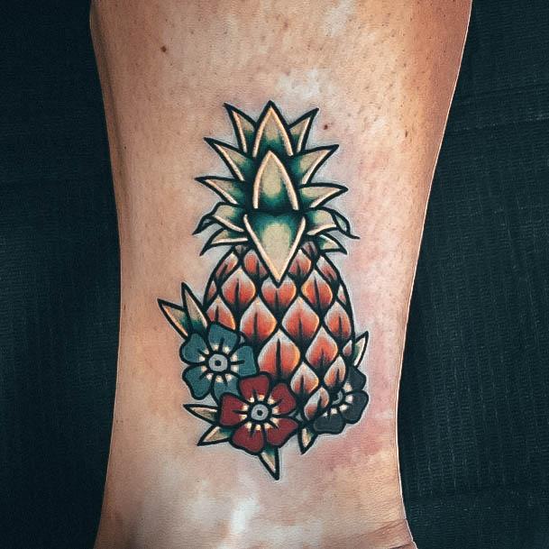 Breathtaking Pineapple Tattoo On Girl