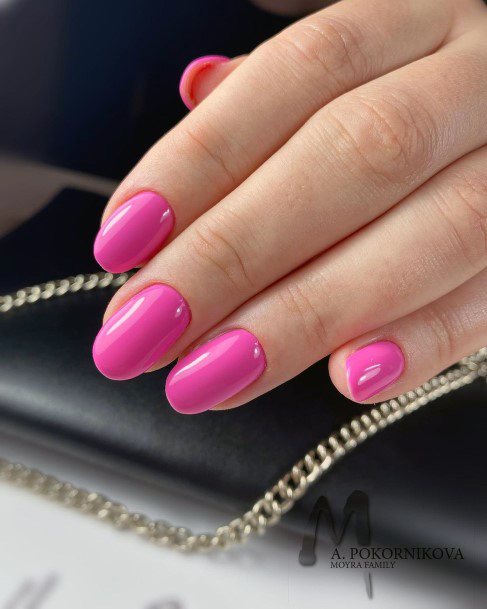 Breathtaking Pink Nail On Girl