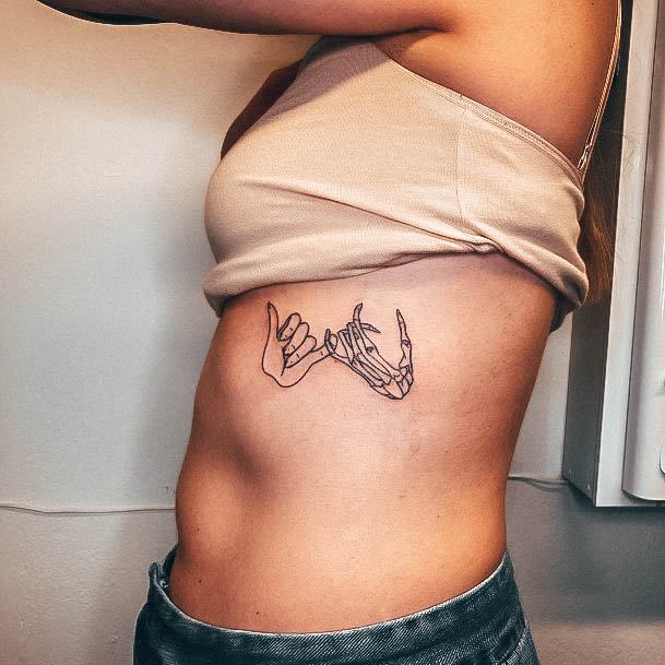 Breathtaking Pinky Promise Tattoo On Girl