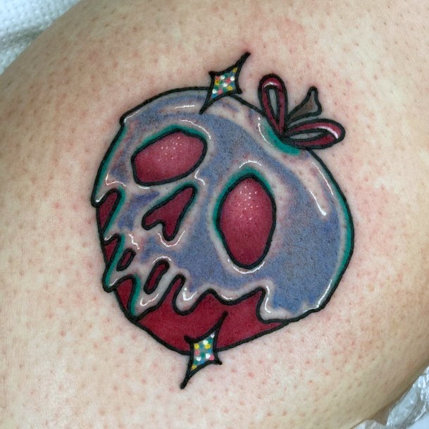 Breathtaking Poison Apple Tattoo On Girl