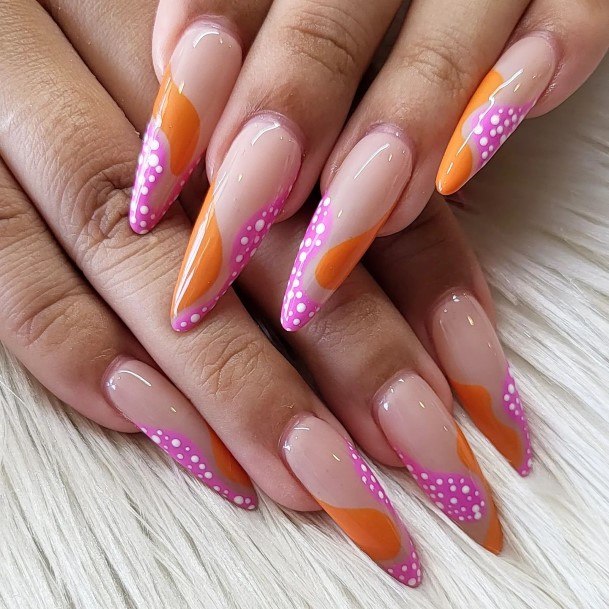 Breathtaking Polka Dot Nail On Girl