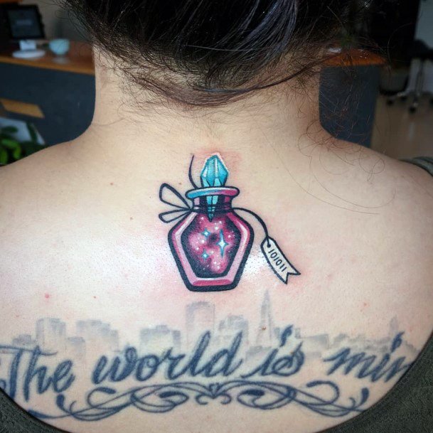 Breathtaking Potion Tattoo On Girl