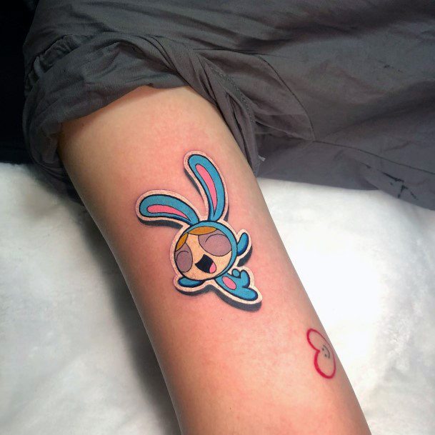 Breathtaking Powerpuff Girls Tattoo On Girl