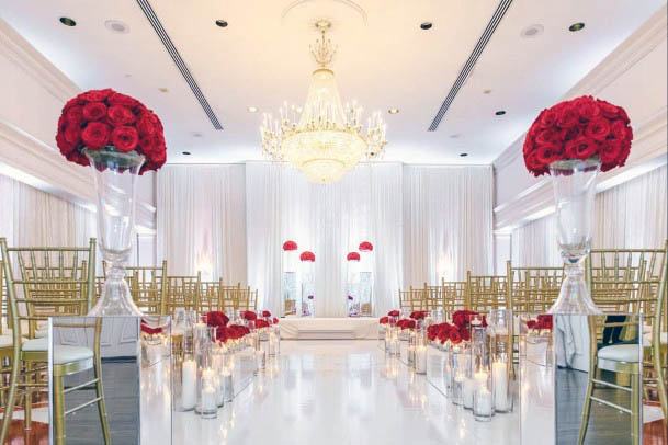 Breathtaking Red Flowers Wedding