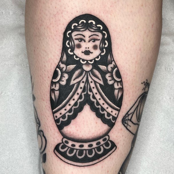 Breathtaking Russian Nesting Doll Matryoshka Tattoo On Girl