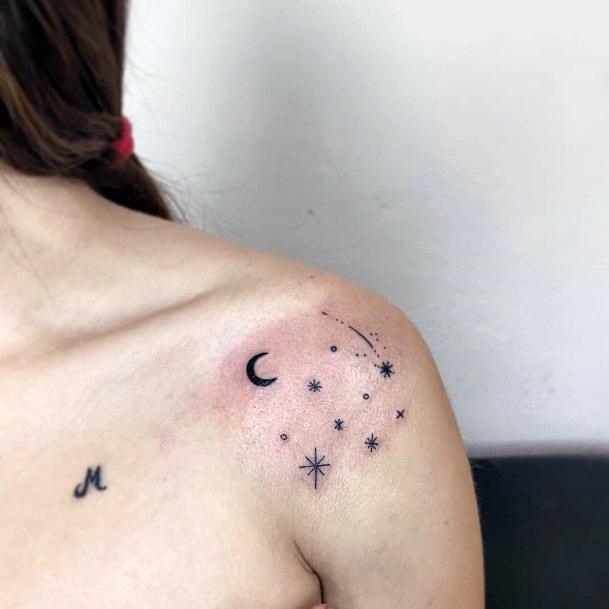 Breathtaking Shooting Star Tattoo On Girl