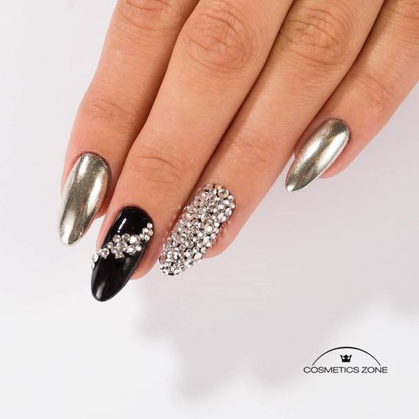 Breathtaking Silver Nail On Girl