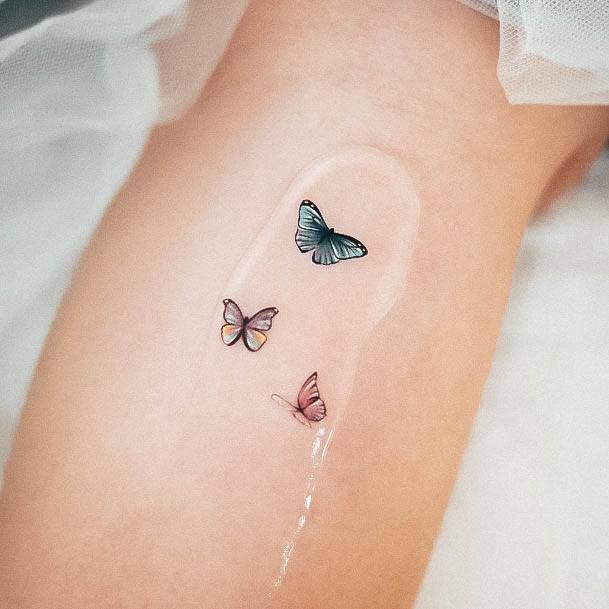 Breathtaking Small Butterfly Tattoo On Girl