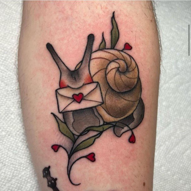 Breathtaking Snail Tattoo On Girl