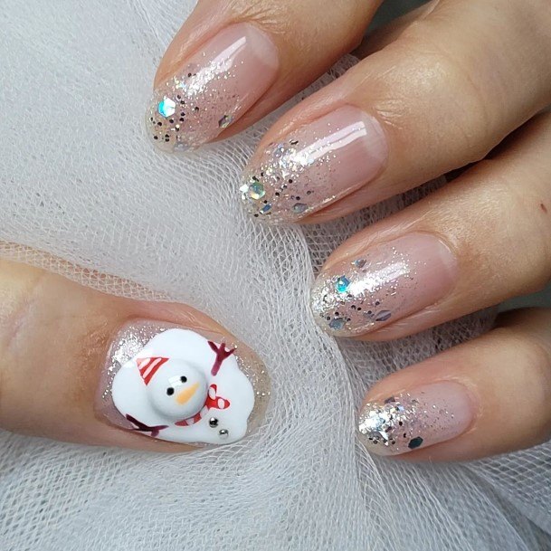 Breathtaking Snowman Nail On Girl