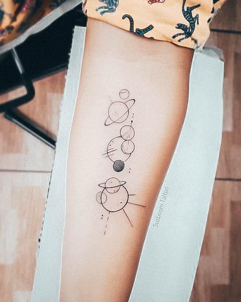 Breathtaking Solar Tattoo On Girl