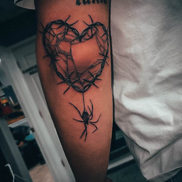 Breathtaking Spider Tattoo On Girl