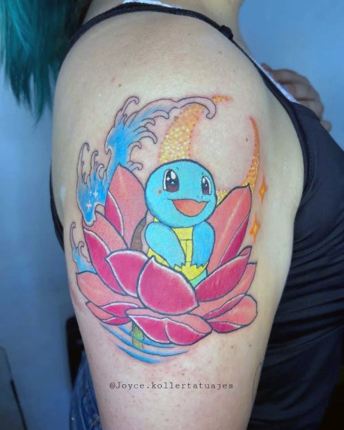 Breathtaking Squirtle Tattoo On Girl