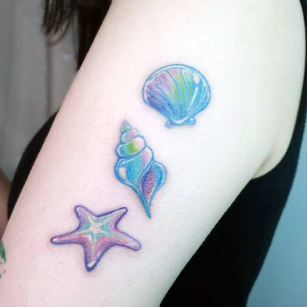 Breathtaking Starfish Tattoo On Girl