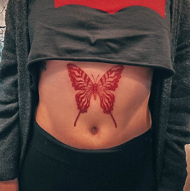 Breathtaking Stomach Tattoo On Girl