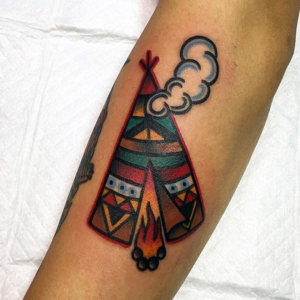 Breathtaking Tipi Tattoo On Girl