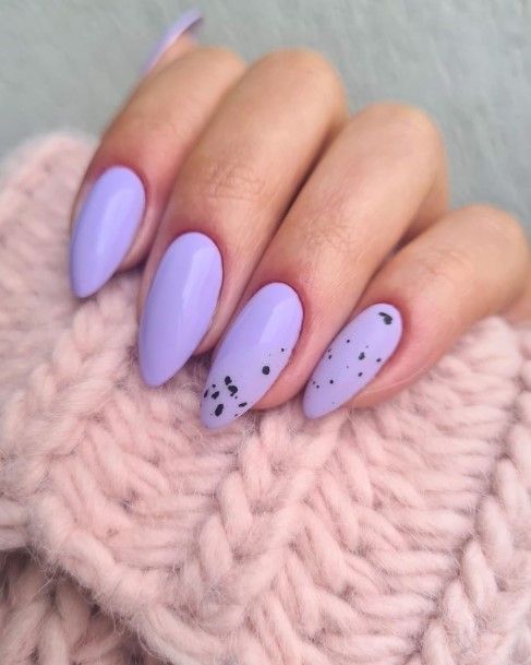 Breathtaking Violet Nail On Girl