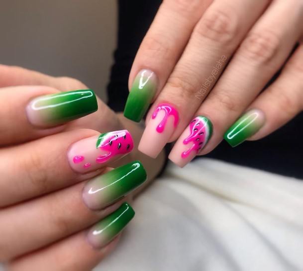 Breathtaking Watermelon Nail On Girl