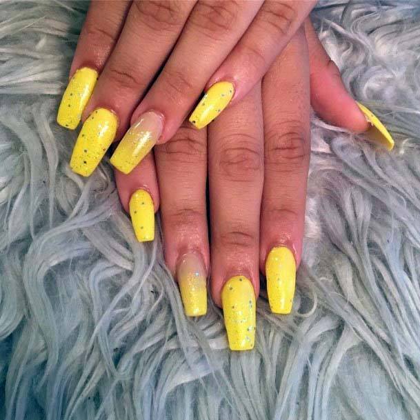 Bright Butter Yellow Nails For Women