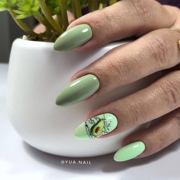 Bright Green Inspiration Nail Art For Women