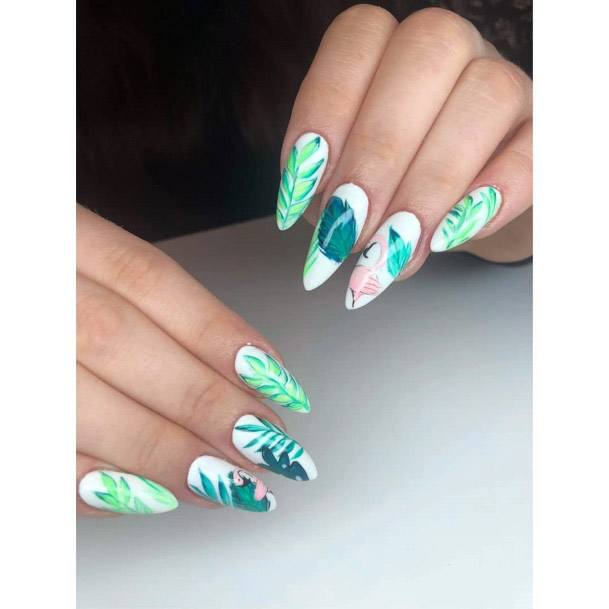 Bright Green Plants Tropical Ideas For Nails Women