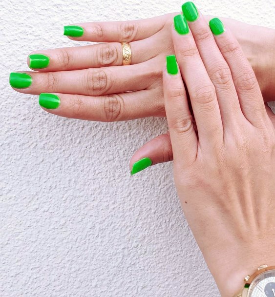 Bright Neon Green Nail