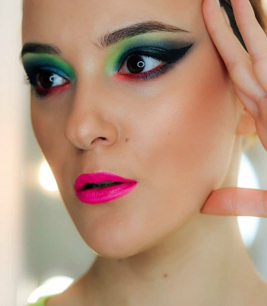 Bright Neon Makeup Looks For Women