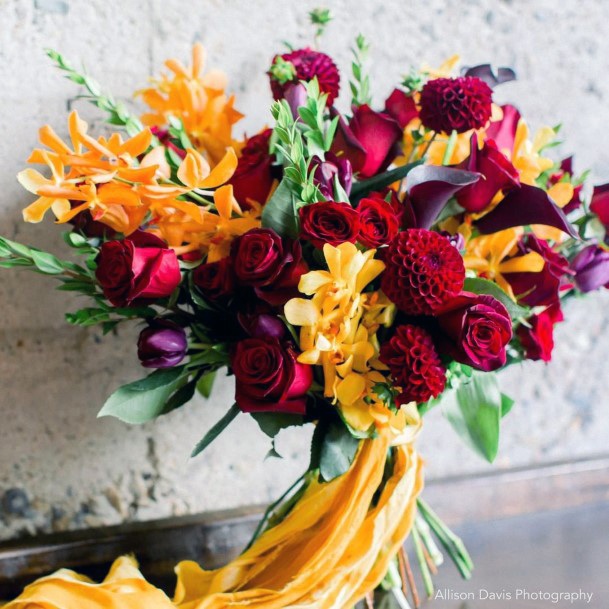 Bright November Wedding Flowers